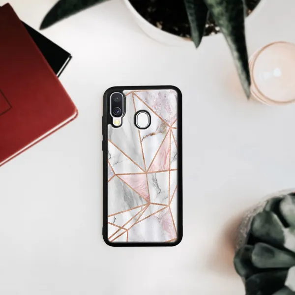 MY ART Ochranný kryt Samsung Galaxy A40 PINK MARBLE (143)