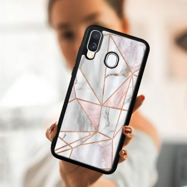 MY ART Ochranný kryt Samsung Galaxy A40 PINK MARBLE (143)
