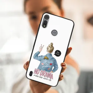 MY ART Silikónový kryt Motorola Moto E6s NO DRAMA (138)
