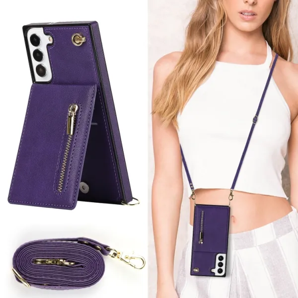 BAG Puzdro so šnúrkou Samsung Galaxy S22 5G fialové