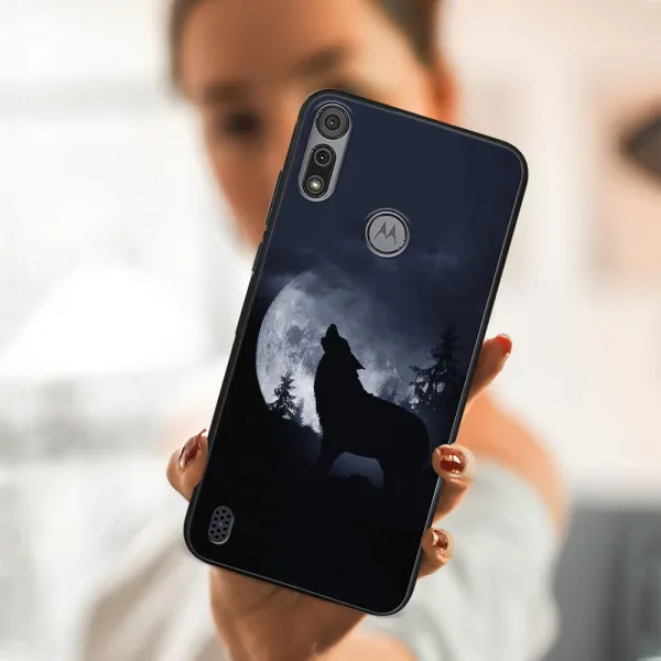 MY ART Silikónový kryt Motorola Moto E6s WOLF (247)