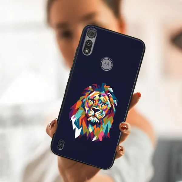 MY ART Silikónový kryt Motorola Moto E6s LION (246)