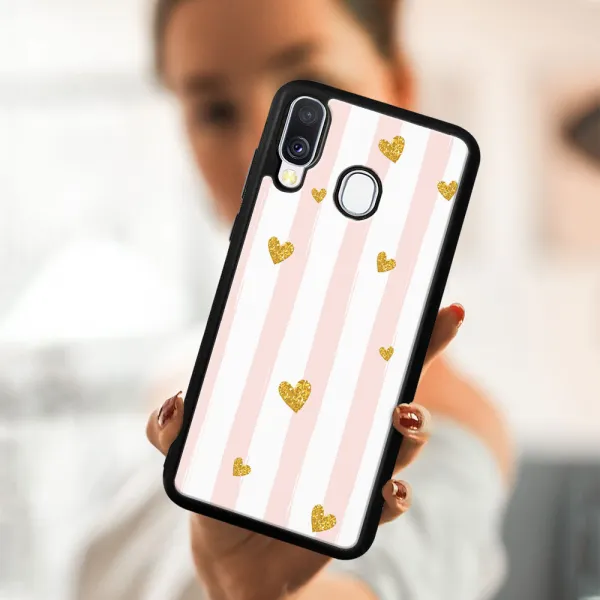 MY ART Ochranný kryt Samsung Galaxy A40 HEARTS (006)