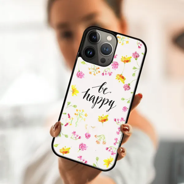 MY ART Silikónový kryt Apple iPhone 13 Pro Max BE HAPPY (019)