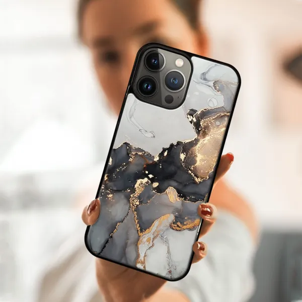 MY ART Silikónový kryt Apple iPhone 13 Pro Max GREY MARBLE (140)