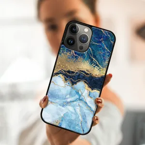 MY ART Silikónový kryt Apple iPhone 13 Pro Max BLUE MARBLE (141)