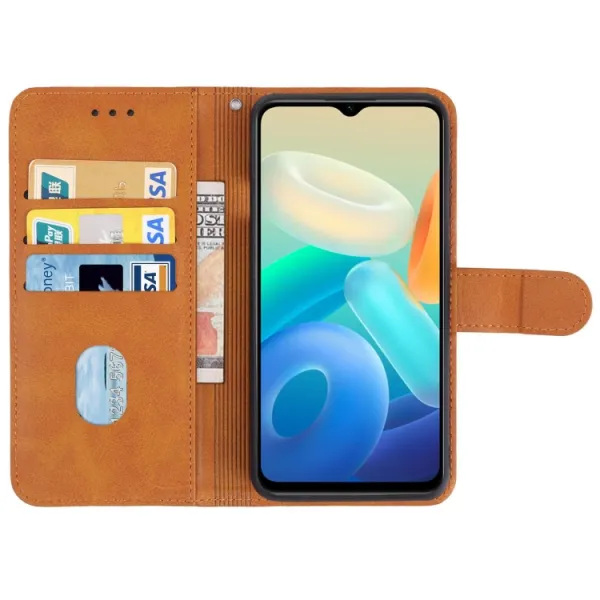 SMOOTH Peňaženkové puzdro Vivo Y76 5G hnedé