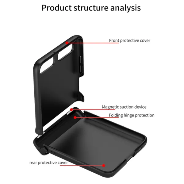 GKK MAGNETIC Plastový obal Samsung Galaxy Z Flip fialový