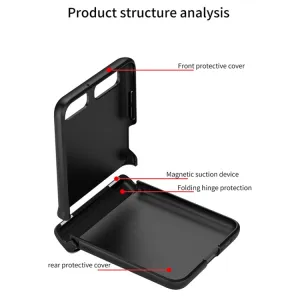 GKK MAGNETIC Plastový obal Samsung Galaxy Z Flip fialový