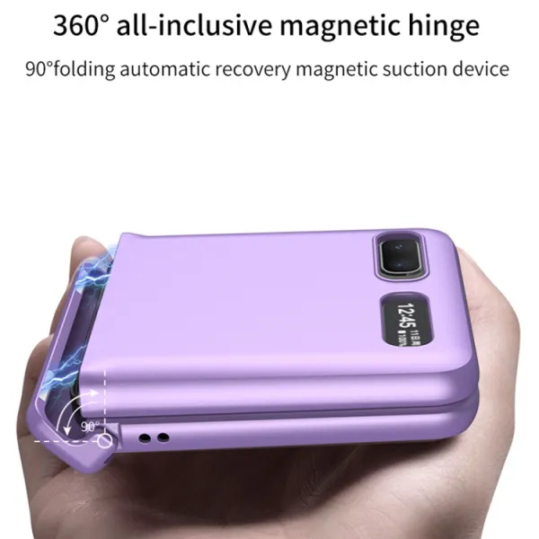 GKK MAGNETIC Plastový obal Samsung Galaxy Z Flip fialový