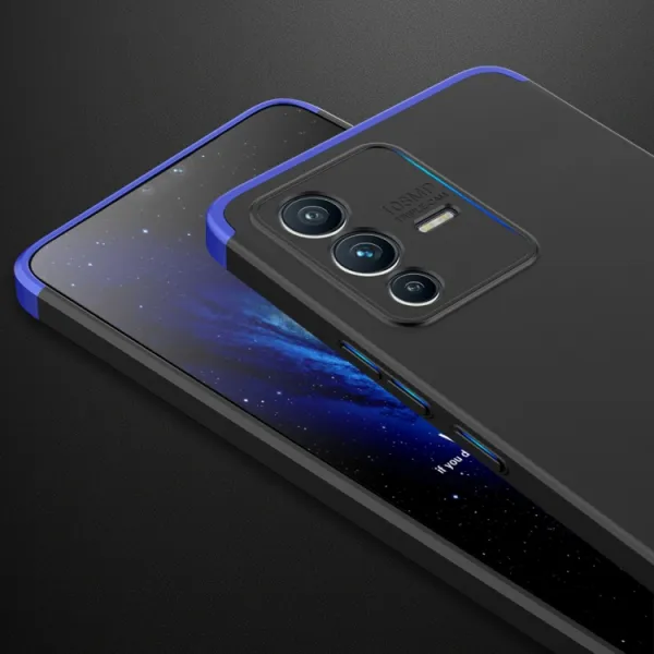 360° Ochranný kryt Vivo V23 5G čierny-modrý