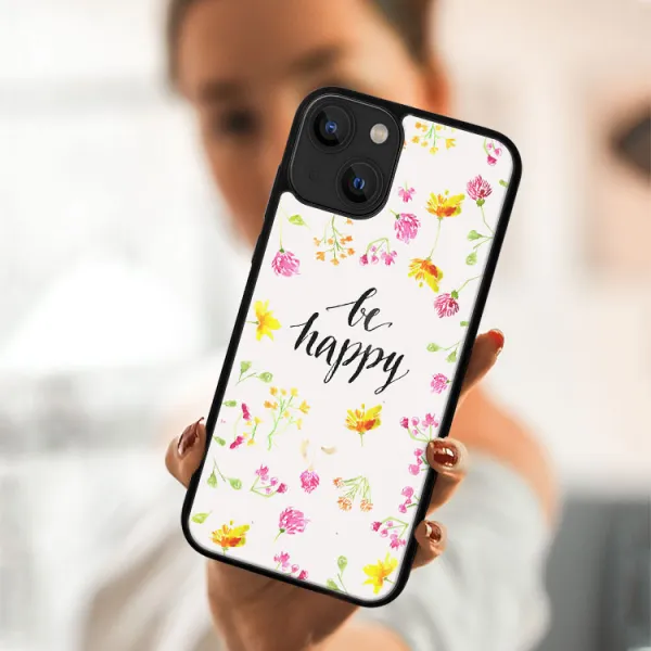 MY ART Silikónový kryt Apple iPhone 13 BE HAPPY (019)