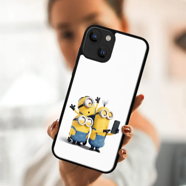 MY ART Silikónový kryt Apple iPhone 13 mini MINIONS SELFIE (022)