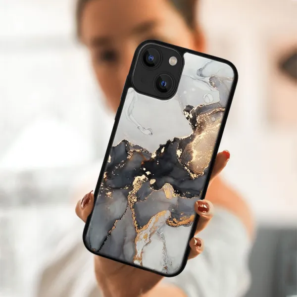 MY ART Silikónový kryt Apple iPhone 13 GREY MARBLE (140)