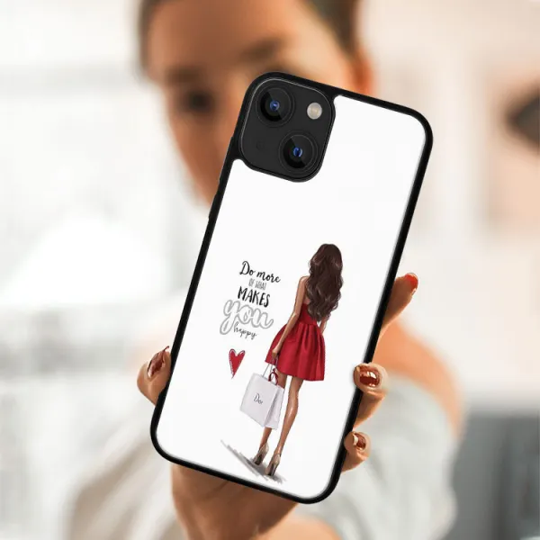 MY ART Silikónový kryt Apple iPhone 13 mini RED DRESS (137)