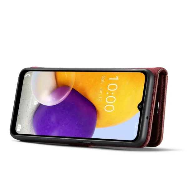 DG.MING Peňaženkový obal 2v1 Samsung Galaxy A13 červený