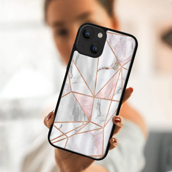 MY ART Silikónový kryt Apple iPhone 13 PINK MARBLE (143)