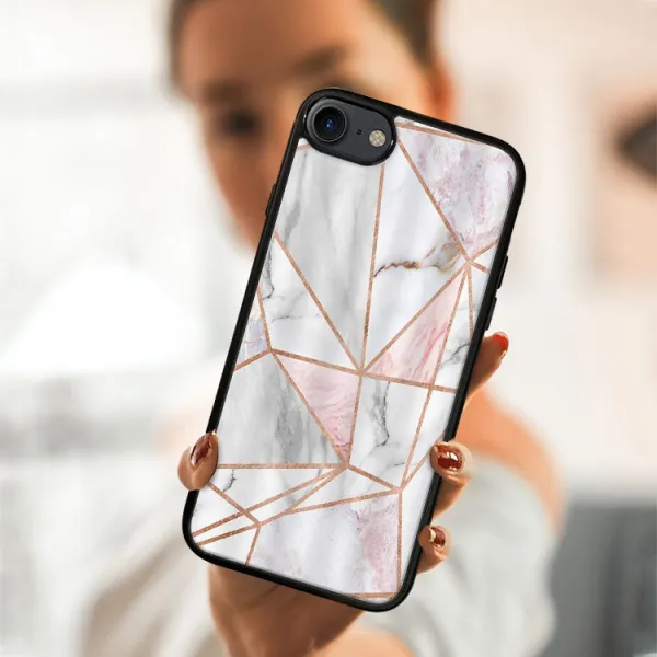 MY ART Ochranný kryt Apple iPhone SE 2022 / 2020 / 7 / 8 PINK MARBLE (143)
