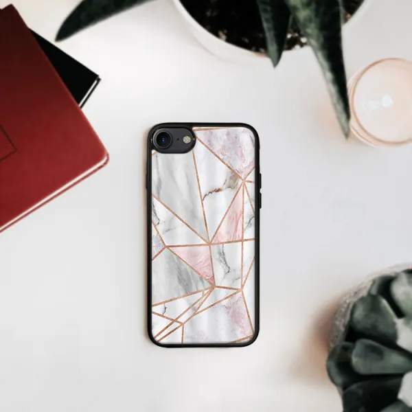 MY ART Ochranný kryt Apple iPhone SE 2022 / 2020 / 7 / 8 PINK MARBLE (143)
