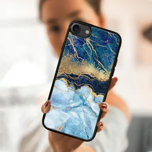 MY ART Ochranný kryt Apple iPhone SE 2022 / 2020 / 7 / 8 BLUE MARBLE (141)
