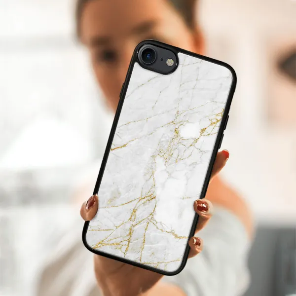 MY ART Ochranný kryt Apple iPhone SE 2022 / 2020 / 7 / 8 WHITE STONE (011)