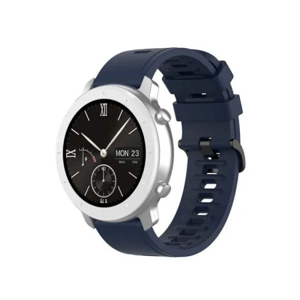 RUBBER Univerzálny remienok na hodinky - šírka 22mm tmavomodrý