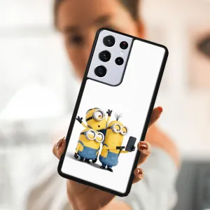 MY ART Silikónový kryt Samsung Galaxy S21 Ultra 5G MINIONS SELFIE (022)