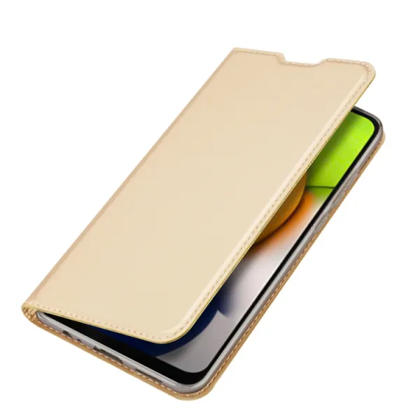 DUX Peňaženkový obal Samsung Galaxy A03 zlatý