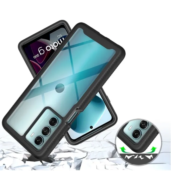 DUAL Obojstranný kryt s fóliou Motorola Moto G200 5G ružový
