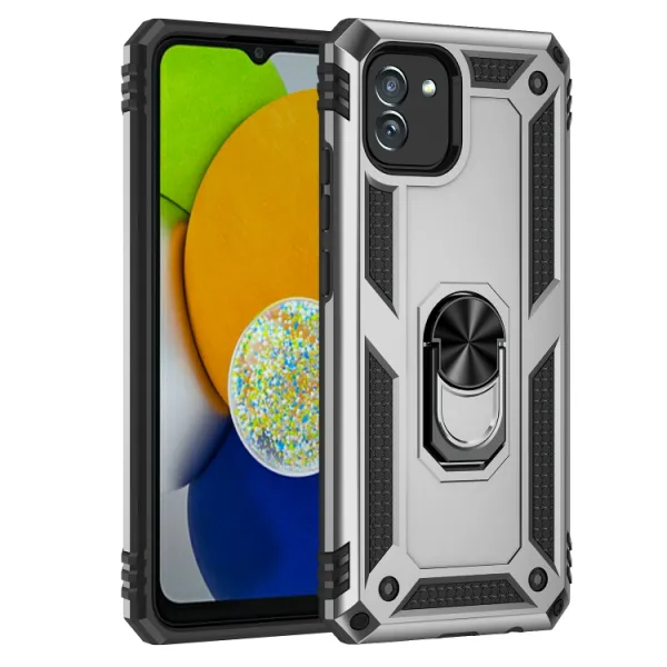 RING Ochranný obal pre Samsung Galaxy A03 strieborný