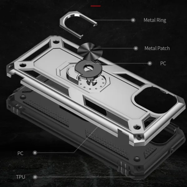 RING Ochranný obal pre Samsung Galaxy A03 strieborný