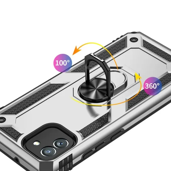 RING Ochranný obal pre Samsung Galaxy A03 strieborný