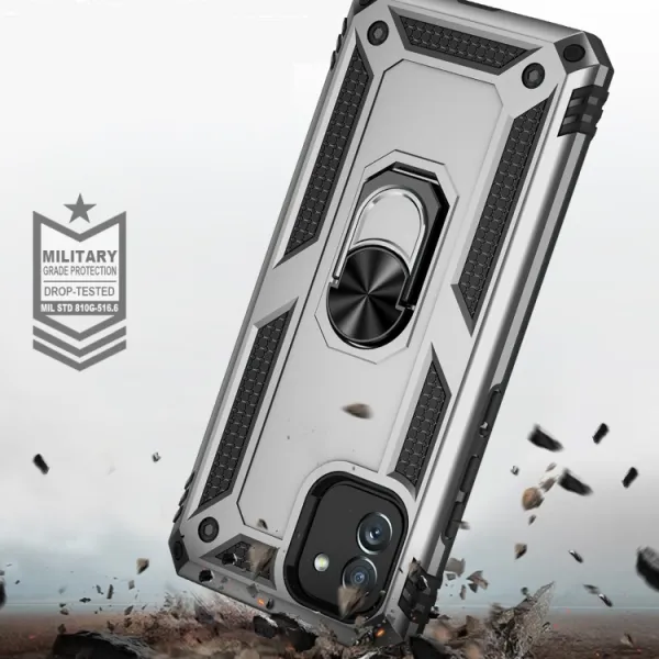 RING Ochranný obal pre Samsung Galaxy A03 strieborný