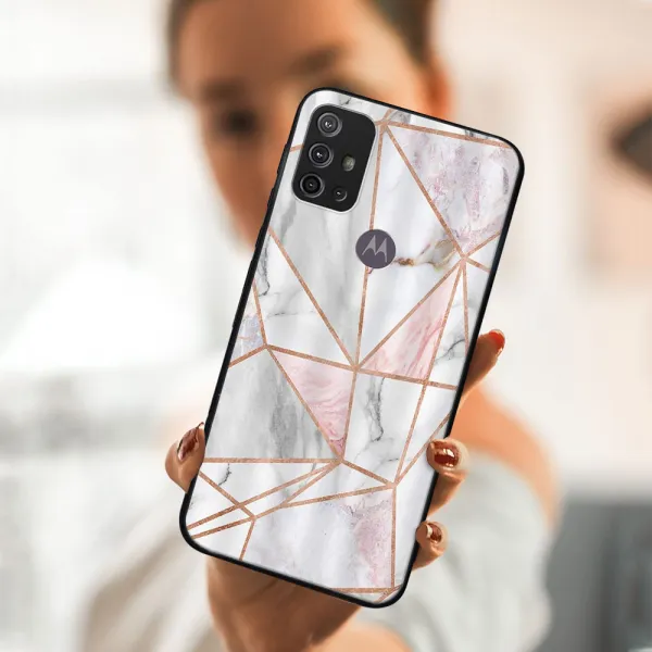 MY ART Silikónový obal Motorola Moto G10 / G20 / G30 PINK MARBLE (143)