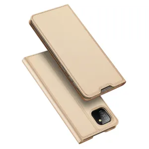 DUX Peňaženkový obal Samsung Galaxy A03 zlatý