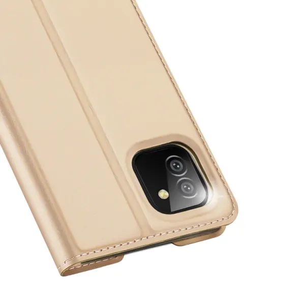 DUX Peňaženkový obal Samsung Galaxy A03 zlatý
