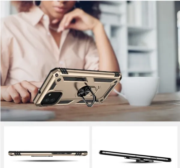 RING Ochranný obal pre Samsung Galaxy A03 zlatý