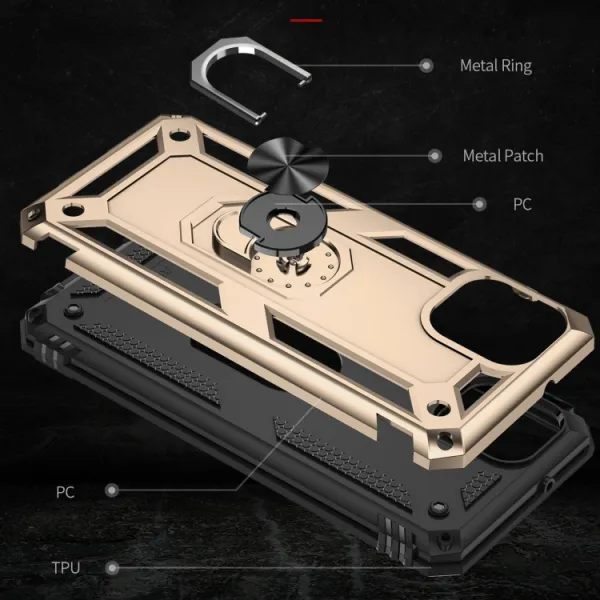 RING Ochranný obal pre Samsung Galaxy A03 zlatý