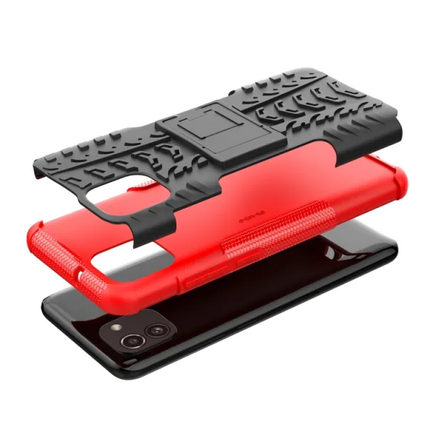 STAND Extra odolný obal Samsung Galaxy A03 červený