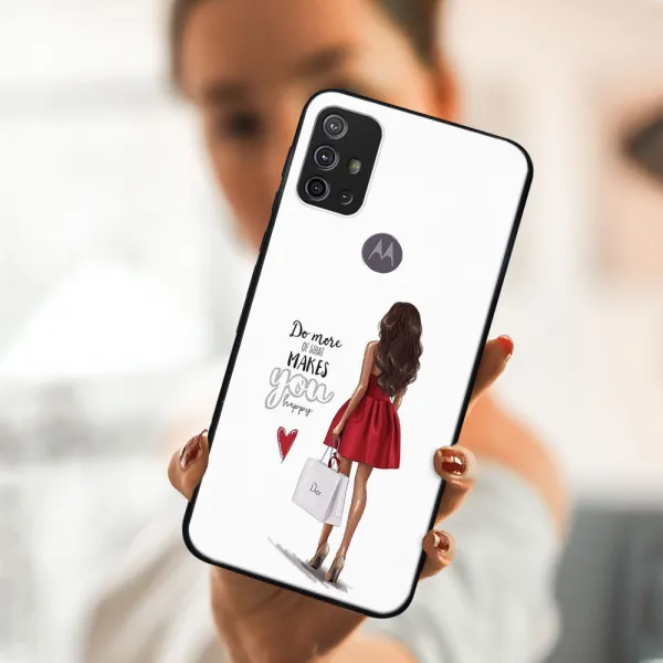 MY ART Silikónový obal Motorola Moto G10 / G20 / G30 RED DRESS (137)
