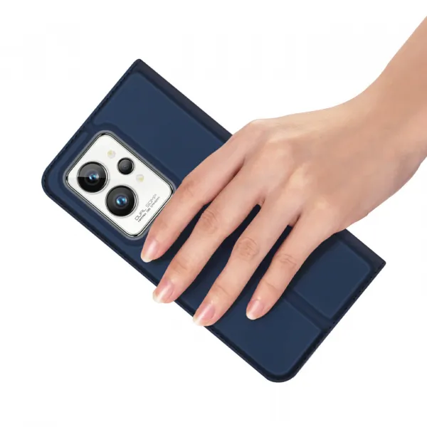 DUX Peňaženkový obal pre Realme GT2 Pro modrý