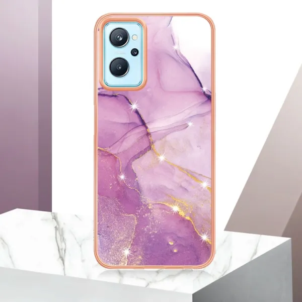 IMD MARBLE Ochranný kryt Realme 9i PURPLE