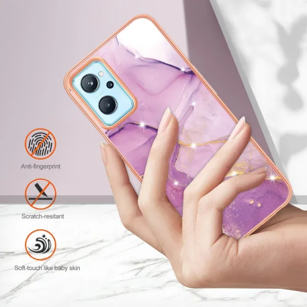 IMD MARBLE Ochranný kryt Realme 9i PURPLE