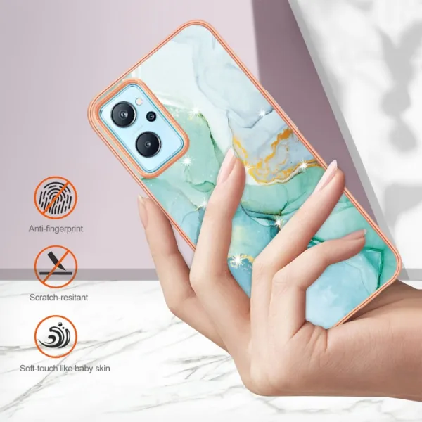 IMD MARBLE Ochranný kryt Realme 9i GREEN