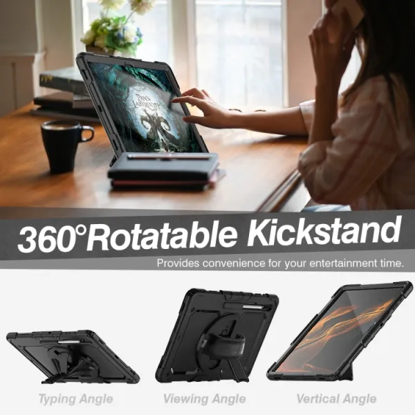 SOLID 360 Odolný kryt pre Samsung Galaxy Tab S8 Ultra čierny