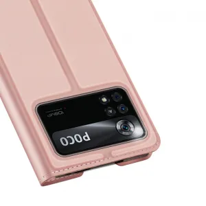 DUX Peňaženkový obal pre Xiaomi Poco X4 Pro 5G ružový