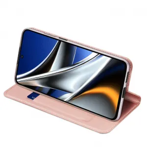 DUX Peňaženkový obal pre Xiaomi Poco X4 Pro 5G ružový