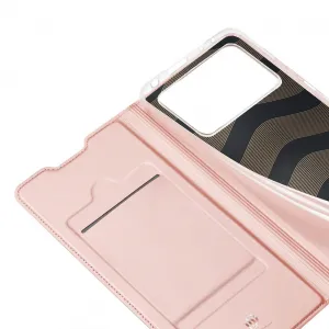 DUX Peňaženkový obal pre Xiaomi Poco X4 Pro 5G ružový