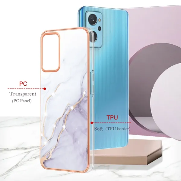 IMD MARBLE Ochranný kryt Realme 9i WHITE