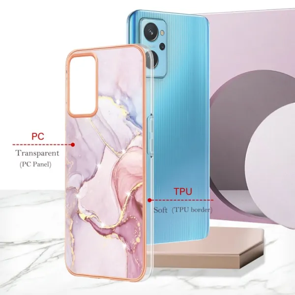 IMD MARBLE Ochranný kryt Realme 9i ROSE GOLD
